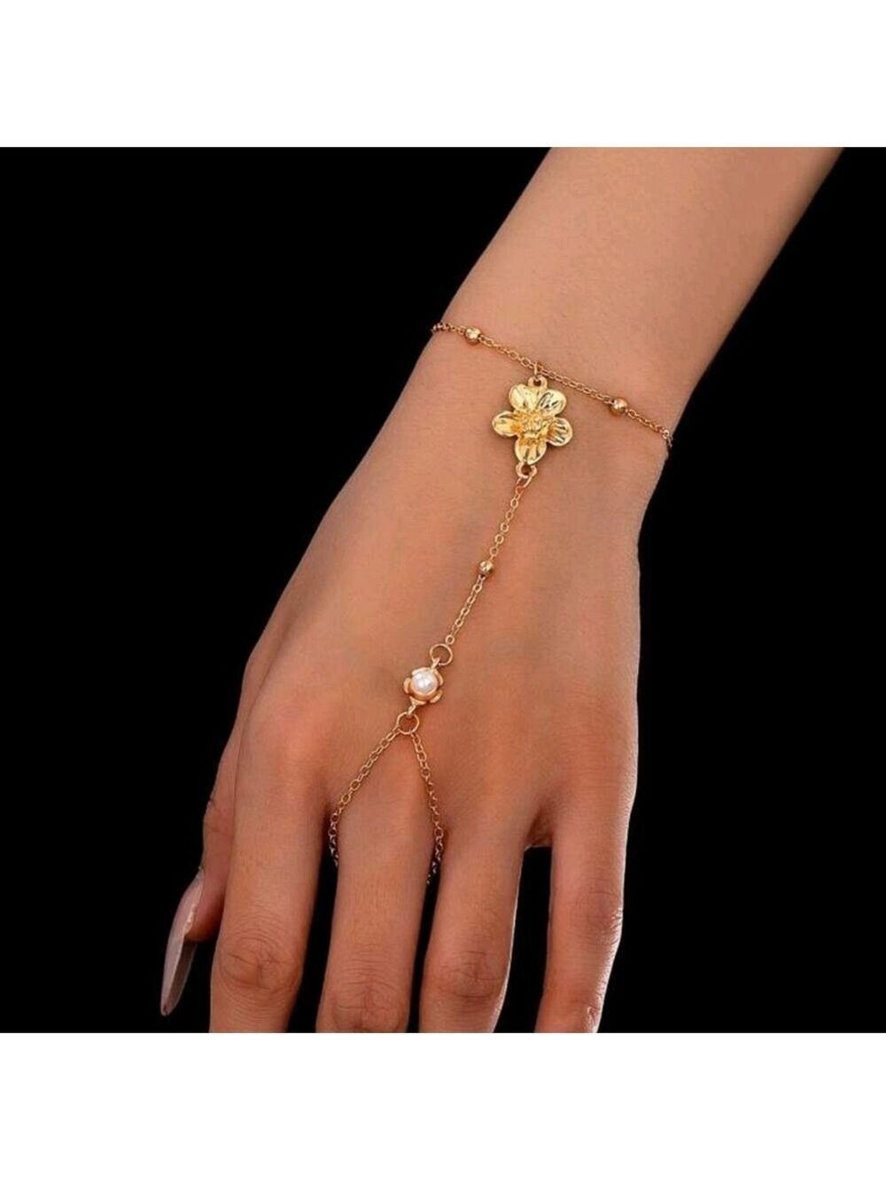 Gold Hand Chain Bracelet